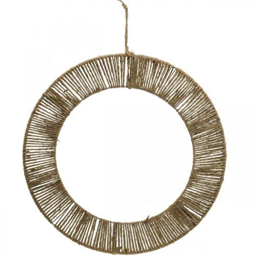 Floristik24 Anello decorativo estivo da parete per appendere boho juta, metallo Ø49cm