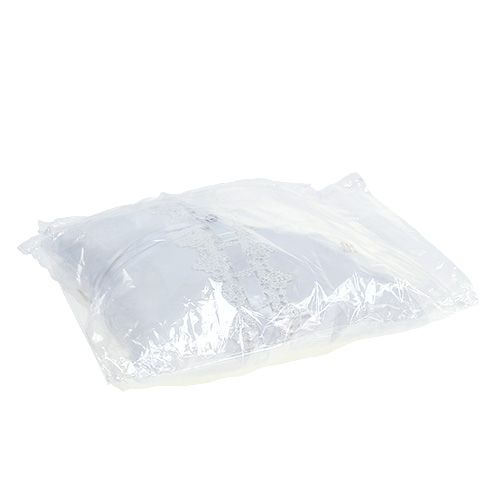 Floristik24 Cuscino per anello 20 cm x 20 cm bianco