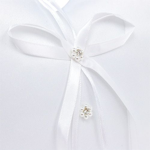 Floristik24 Anello cuscino a forma di cuore 18 cm bianco