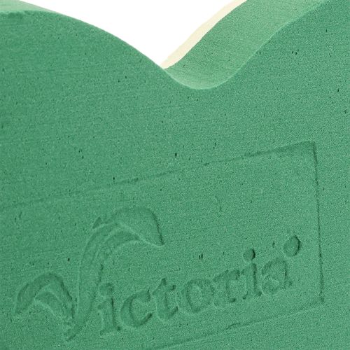 Prodotto Cuore romantico in schiuma floreale 30 cm in schiuma floreale verde 2 pezzi