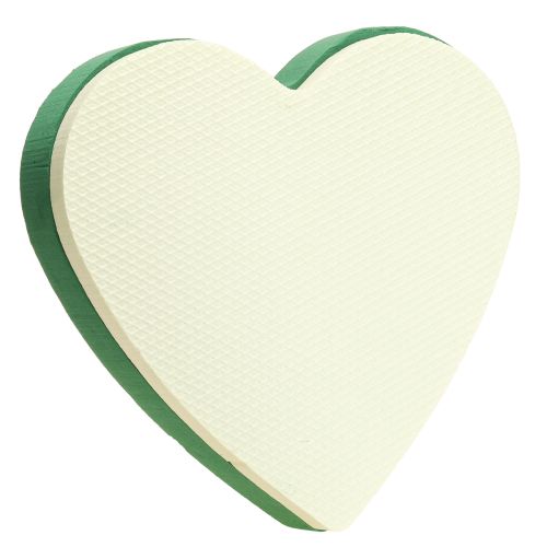Prodotto Cuore romantico in schiuma floreale 30 cm in schiuma floreale verde 2 pezzi