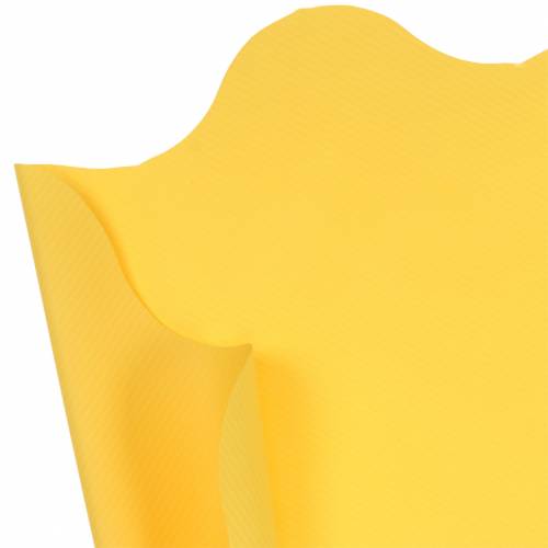 Floristik24 Polsino Rondella giallo a strisce Ø40cm 50 pezzi bracciale piatto