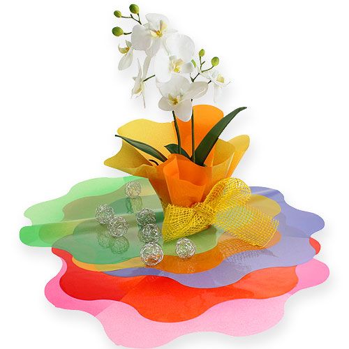 Floristik24 Bracciale fiore Ø48cm verde 50 pz