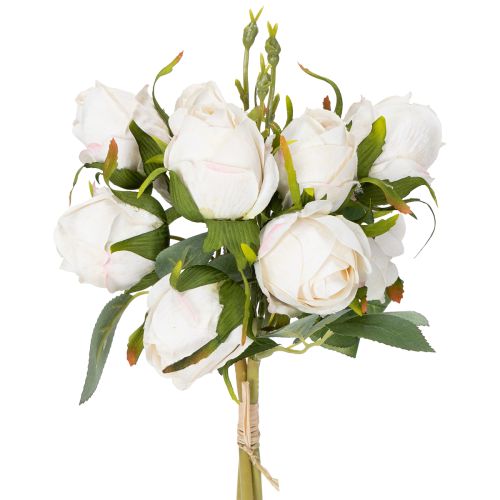 Floristik24 Bouquet di fiori artificiali di rose per una decorazione elegante della tavola, 31 cm, 3 pezzi