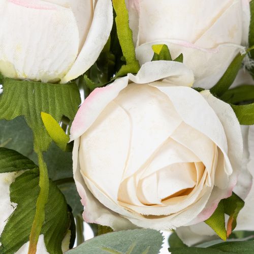 Prodotto Bouquet di fiori artificiali di rose per una decorazione elegante della tavola, 31 cm, 3 pezzi