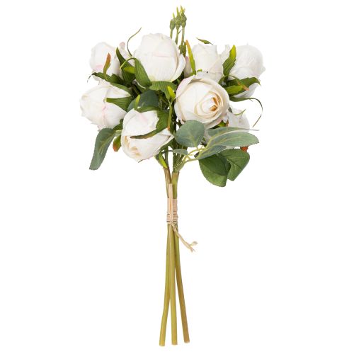 Prodotto Bouquet di fiori artificiali di rose per una decorazione elegante della tavola, 31 cm, 3 pezzi