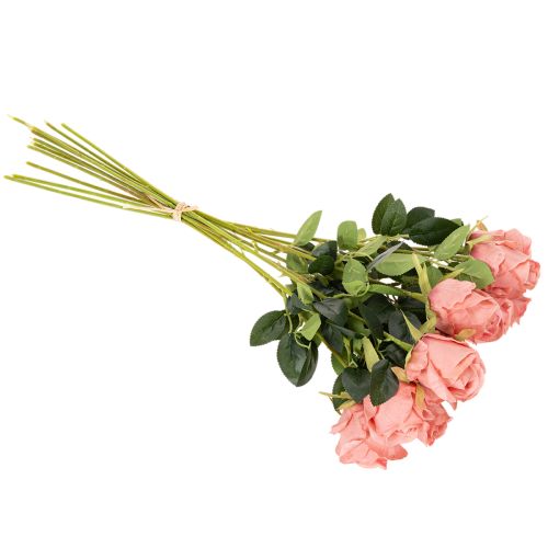Mazzetto di rose artificiali, stelo lungo 62 cm, 12 pezzi | Floristik24.it