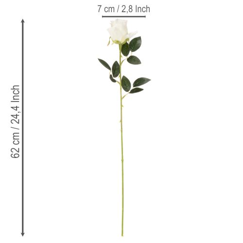 Rose artificiali a stelo lungo, per vaso, 62 cm, 12 pezzi | Floristik24.it