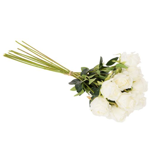 Rose artificiali a stelo lungo, per vaso, 62 cm, 12 pezzi | Floristik24.it