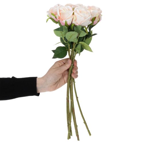 Prodotto Bouquet di rose artificiali per decorazioni eleganti per la casa e occasioni festive, 44 cm, 6 pezzi