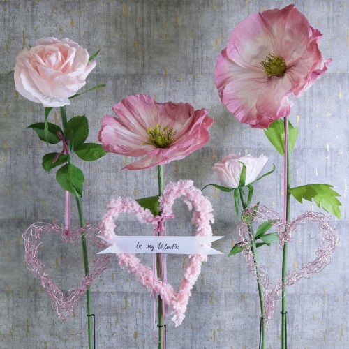 Prodotto Fiore di rosa artificiale per una decorazione d'interni elegante e affascinante, 92 cm