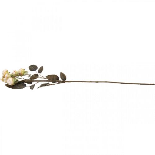 Prodotto Rose artificiali appassite Drylook 9 petali panna 69cm
