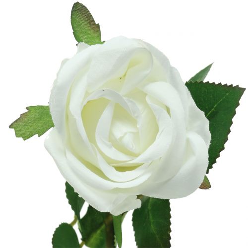 Prodotto Rosa bianca 44 cm per la decorazione 6 pezzi