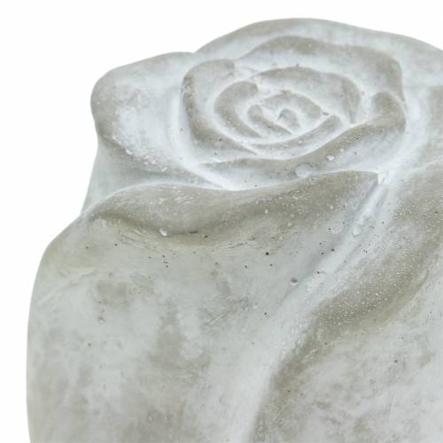 Floristik24 Decorazione tombale rosa decorazione tombale rose decorazione in cemento H7cm 6 pz