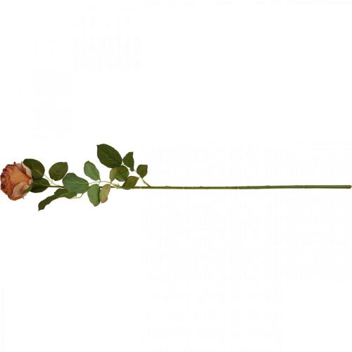 Prodotto Rosa artificiale arancione, rosa artificiale, rosa decorativa L74cm Ø7cm