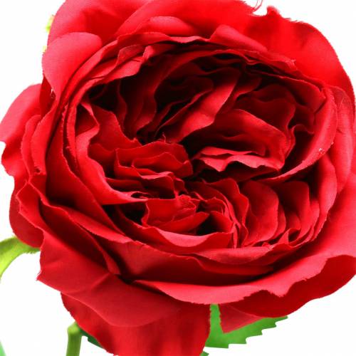 Rosa fiore artificiale rosso 72 cm