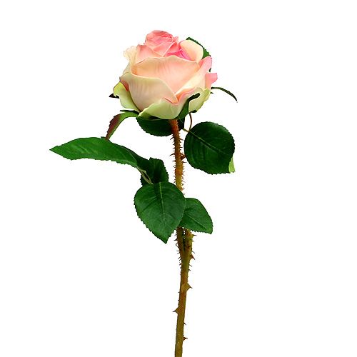 Floristik24 Rosa artificiale rosa crema Ø9cm L45cm 1 pezzo