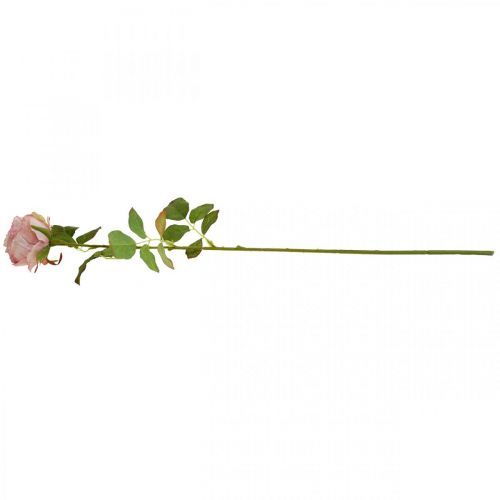 Floristik24 Deco rosa rosa, decorazione floreale, rosa artificiale L74cm Ø7cm