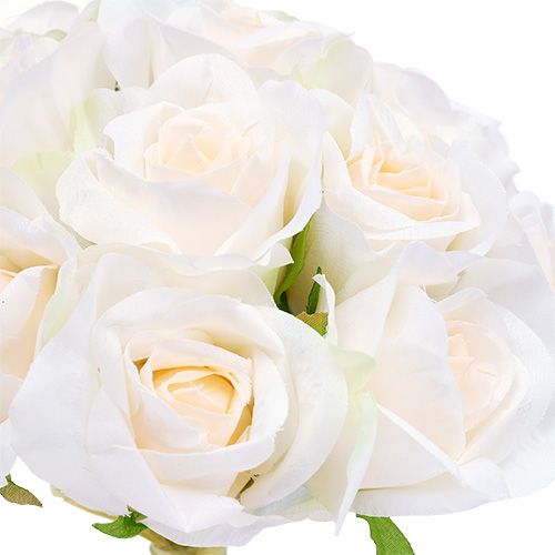 Floristik24 Mazzo di rose bianche Ø26cm