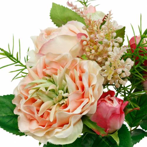 Prodotto Bouquet di rose artificiali in un mazzo di fiori di seta rosa bouquet