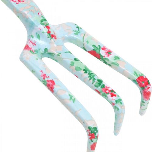 Prodotto Rastrello a mano in metallo, rastrello con motivo rose, mini rastrello L23cm