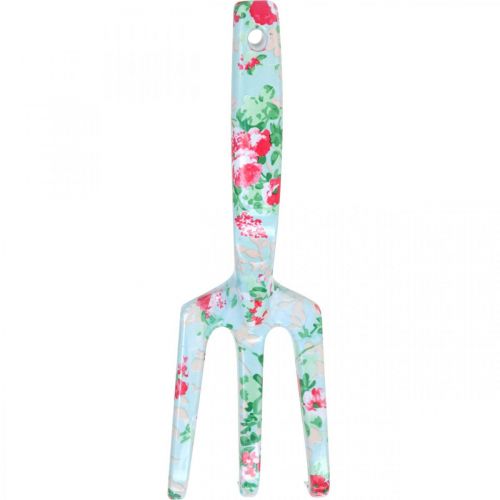 Prodotto Rastrello a mano in metallo, rastrello con motivo rose, mini rastrello L23cm
