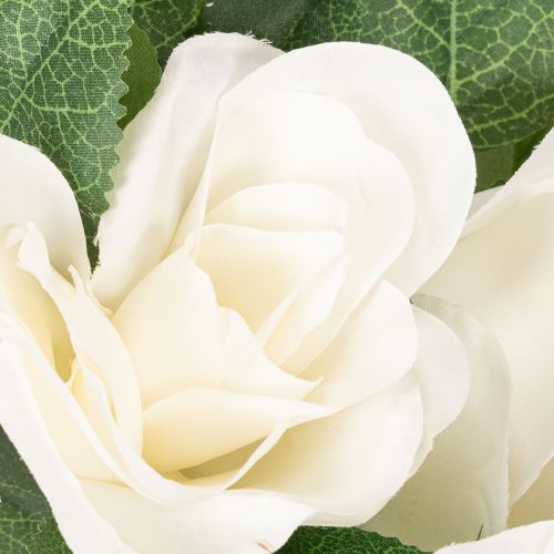 Ghirlanda di rose artificiali con fiori bianchi per decorazione, 170 cm | Floristik24.it