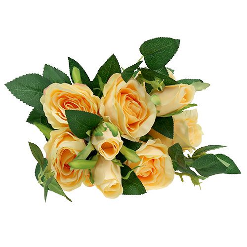 Crema con bouquet di rose L46cm