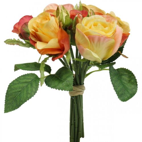 Mazzo di rose arancioni Ø17cm L25cm