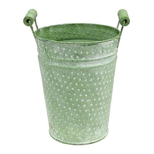 Vaso rosa con manici Ø14,5 cm H19 cm verde | Floristik24.it
