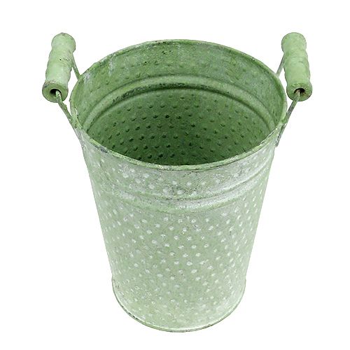 Vaso rosa con manici Ø14,5 cm H19 cm verde | Floristik24.it