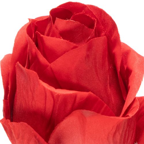 Ramo di rosa artificiale in seta, rosa rossa, 72 cm, 3 pezzi | Floristik24.it