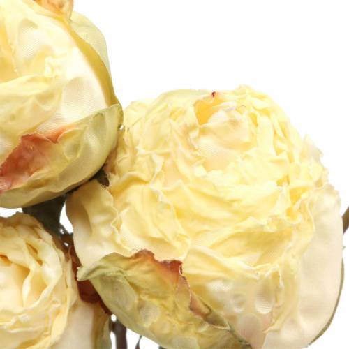 Floristik24 Ramo di rosa artificiale bianco crema 45 cm
