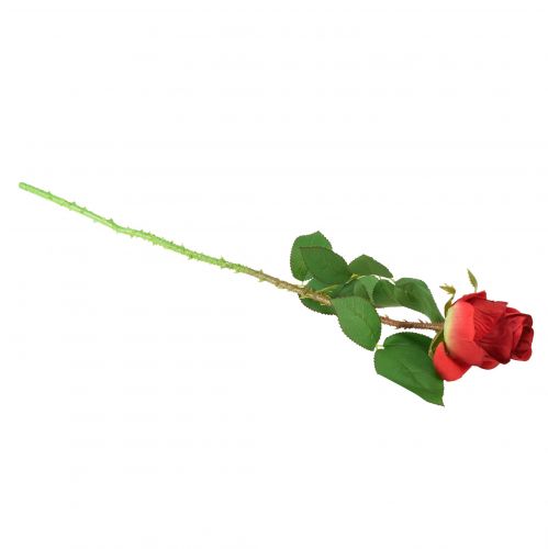 Prodotto Ramo di rosa Fiore di seta Rosa artificiale rossa 72 cm