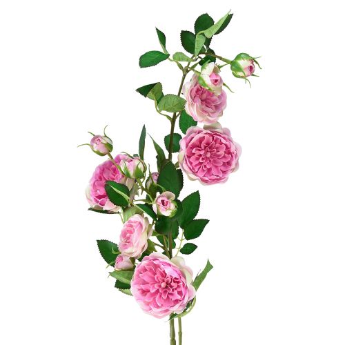 Prodotto Ramo di rosa rose di seta ramo artificiale rose rosa crema 79 cm