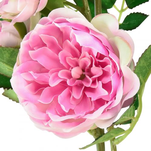 Prodotto Ramo di rosa rose di seta ramo artificiale rose rosa crema 79 cm