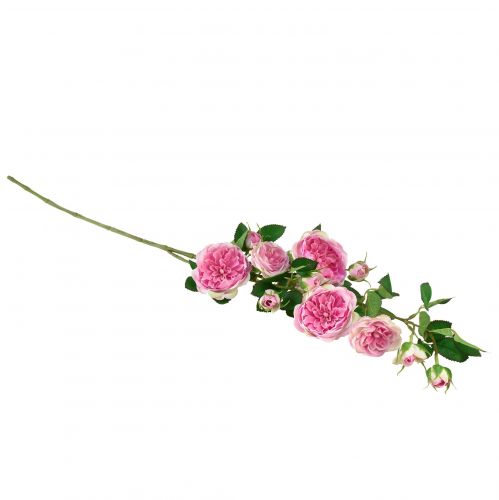 Prodotto Ramo di rosa rose di seta ramo artificiale rose rosa crema 79 cm