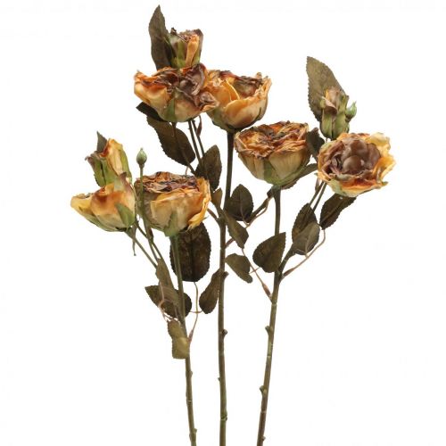 Prodotto Deco rose bouquet fiori artificiali rose bouquet giallo 45cm 3pz