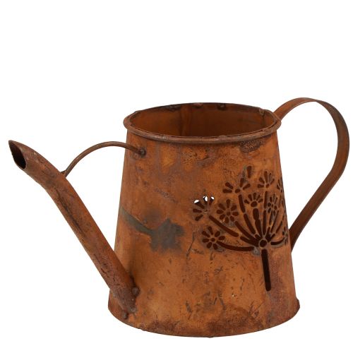 Floristik24 Annaffiatoio decorativo ruggine in metallo con patina di tarassaco 25×12×12 cm