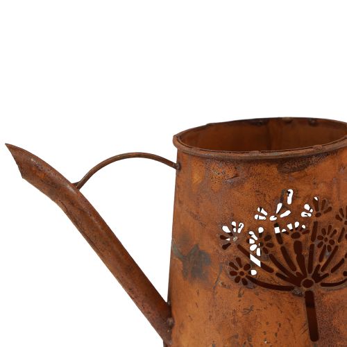 Floristik24 Annaffiatoio decorativo ruggine in metallo con patina di tarassaco 25×12×12 cm