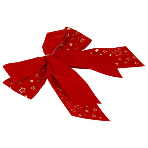 Prodotto Fiocco rosso Stella di Natale decorativa Fiocco da esterno 21 cm