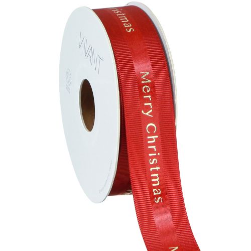 Prodotto Nastro natalizio rosso con scritta dorata &quot;Buon Natale&quot;, larghezza 25 mm, lunghezza 20 m