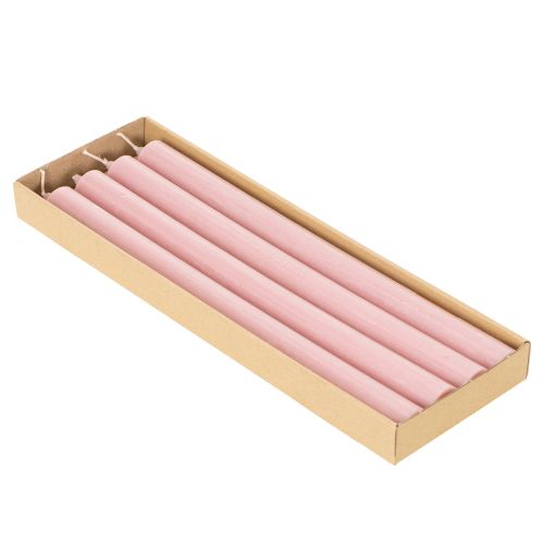 Candele rustiche a cono, tinta unita rosa, 350/28 mm, 4 pezzi | Floristik24.it