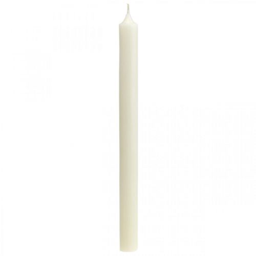 Prodotto Candele rustiche candele a bastoncino alto tinta unita bianco 350/28mm 4 pezzi