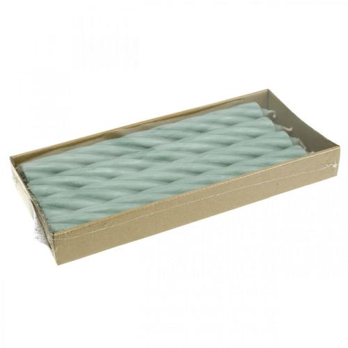 Prodotto Candele rustiche candele a bastoncino tinte di verde 250/28mm 4 pz