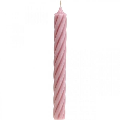 Prodotto Candele rustiche candele a bastoncino tinte rosa 250/28mm 4 pz