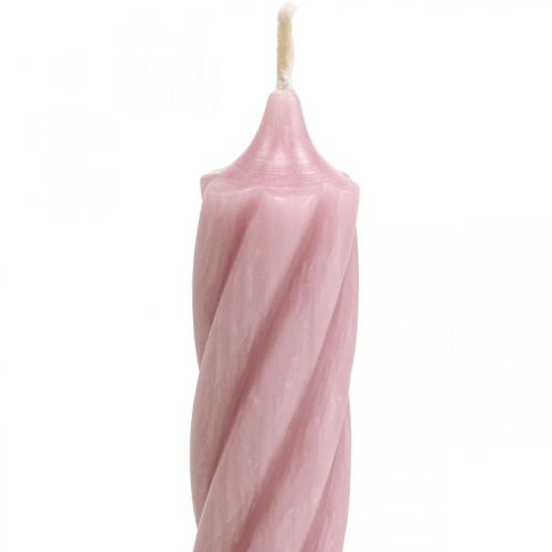 Prodotto Candele rustiche candele a bastoncino tinte rosa 250/28mm 4 pz