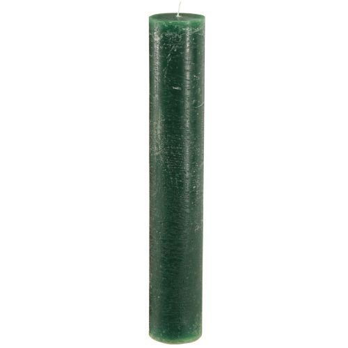 Prodotto Candela rustica a bastoncino verde per illuminazione suggestiva e decorazione natalizia, lunghezza 300 mm, larghezza 50 mm, 4 pezzi