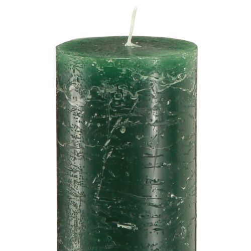 Prodotto Candela rustica a bastoncino verde per illuminazione suggestiva e decorazione natalizia, lunghezza 300 mm, larghezza 50 mm, 4 pezzi