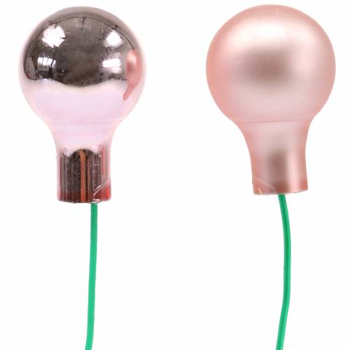 Floristik24 Specchio bacche rosa opaco/lucido 1,5cm 140p